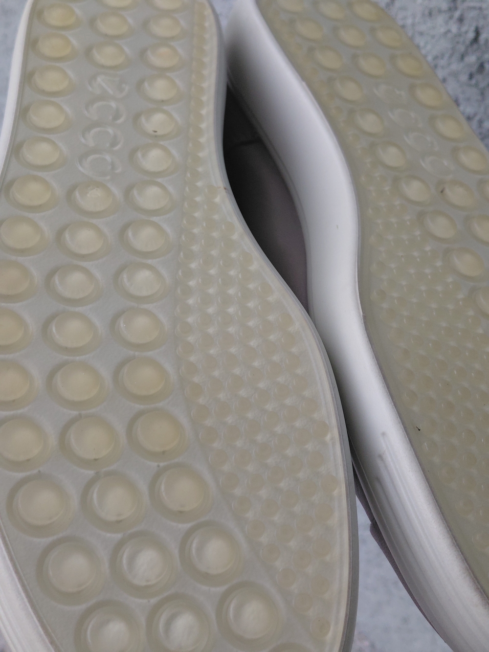 ECCO Women's Grey Slip-On Leather Sneakers - Picture 6 of 7
